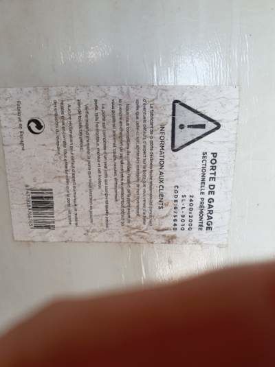 Panneaux porte de garage 120 Neuflize (08)