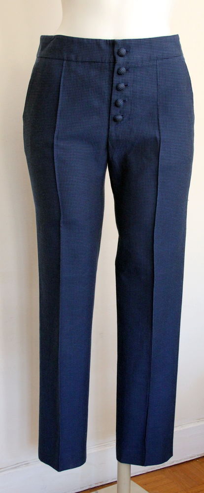 Pantalon bleu pied de poule noir VALENTINO T.36 100 Issy-les-Moulineaux (92)