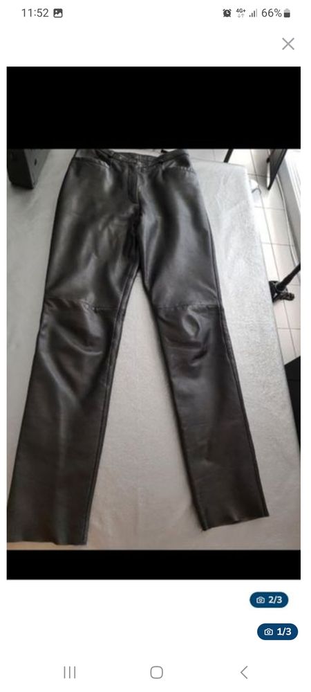 pantalon femme noir cuir agneau taille 40 17 Bron (69)