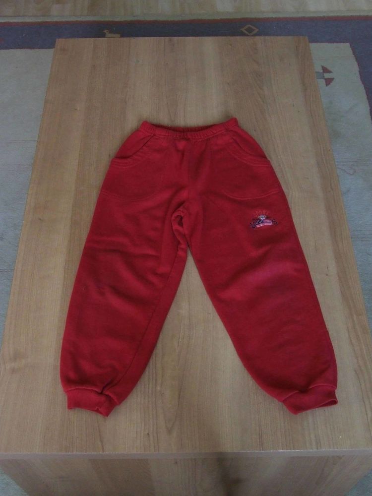 Pantalon jogging molletonn�, taille �lastiqu�e, Rouge, 6�ans 3 Bagnolet (93)