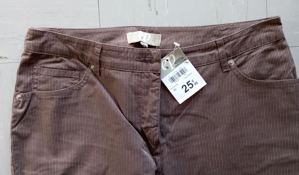 Pantalon marron ray� emma pernelle 12 Toul (54)