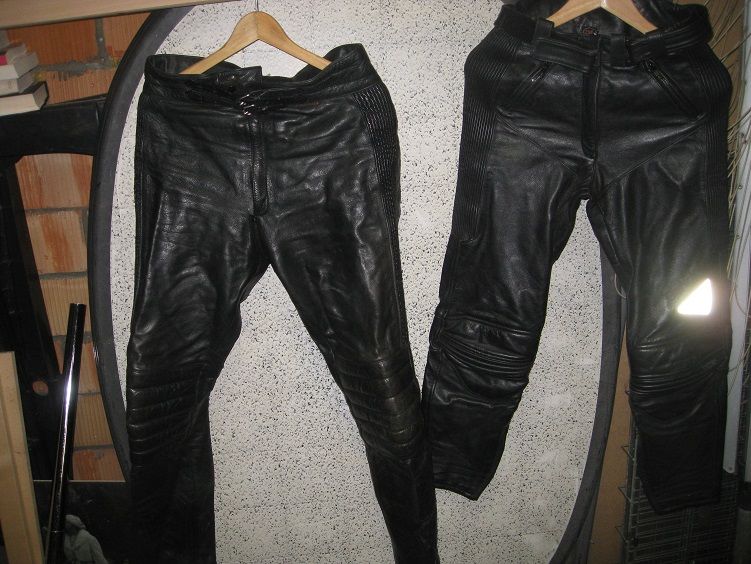 pantalon moto en cuir noir pour femme 80 Belgique