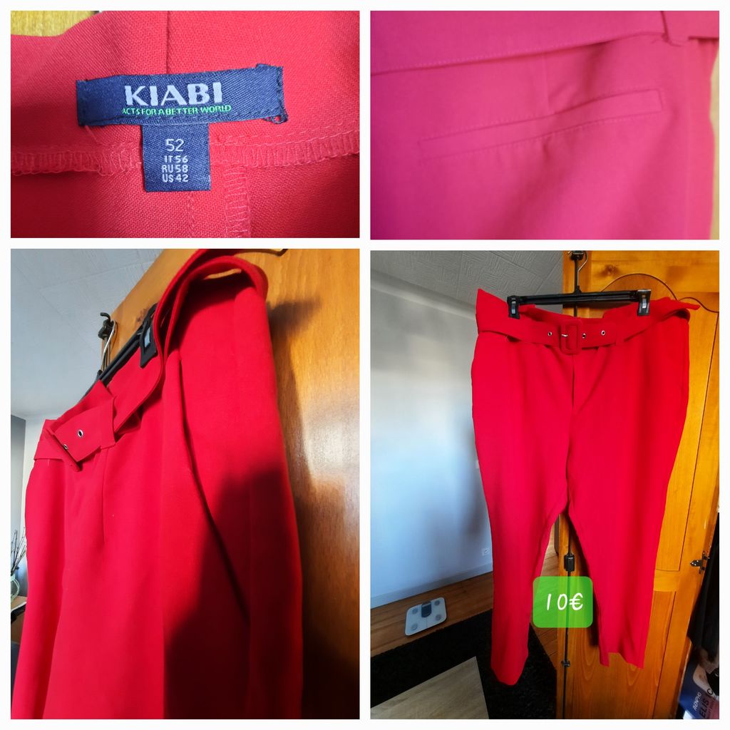 Pantalon Rouge femme Taille 52 10 Saint-Brieuc (22)