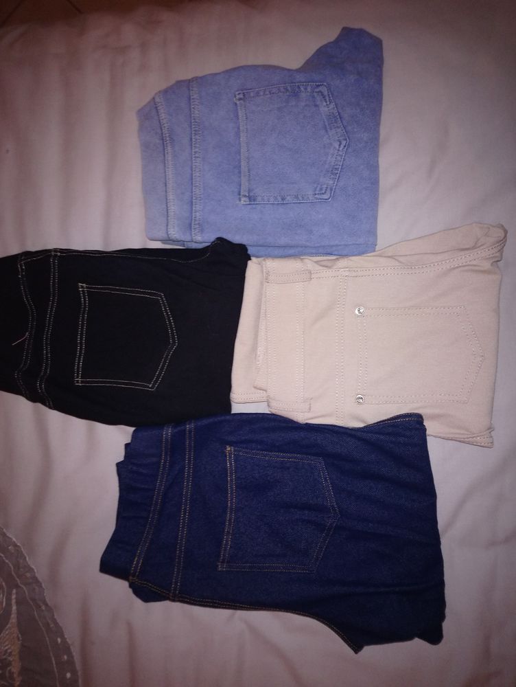 Lot 4 pantalons jeggings taille S 30 Soyons (07)