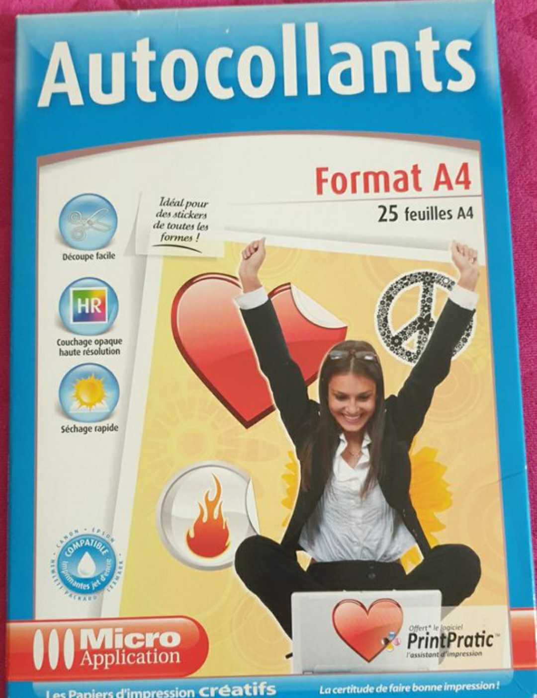 Papier autocollant A4 �  imprimer 10 Nancy (54)