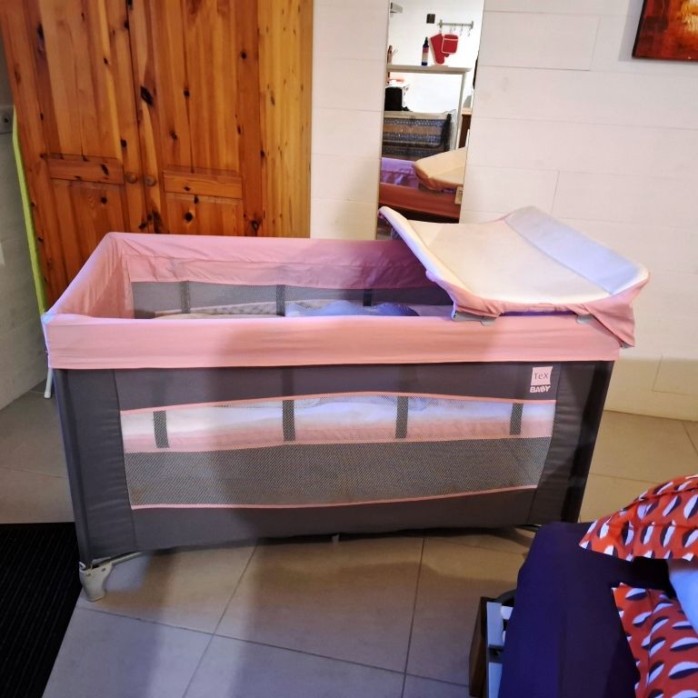 le lit parapluie Tex Baby,  avec deux hauteurs r�glables 10 Vichy (03)