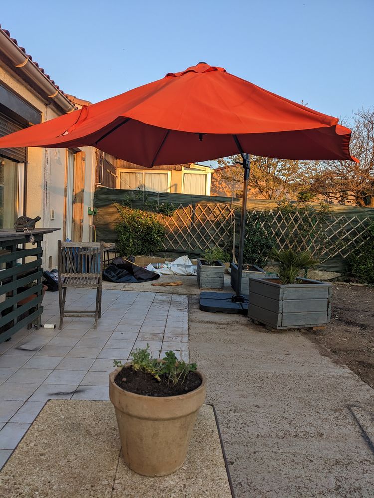 Parasol d�port� Roma couleur paprika 3x4 m 220 Trets (13)