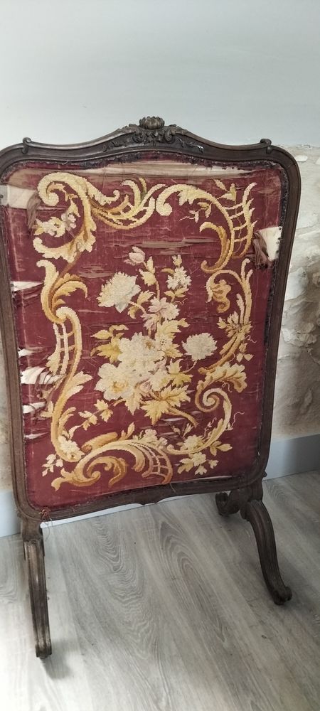 PARAVENT LOUIS XV � r�nover le tissu 35 Descartes (37)