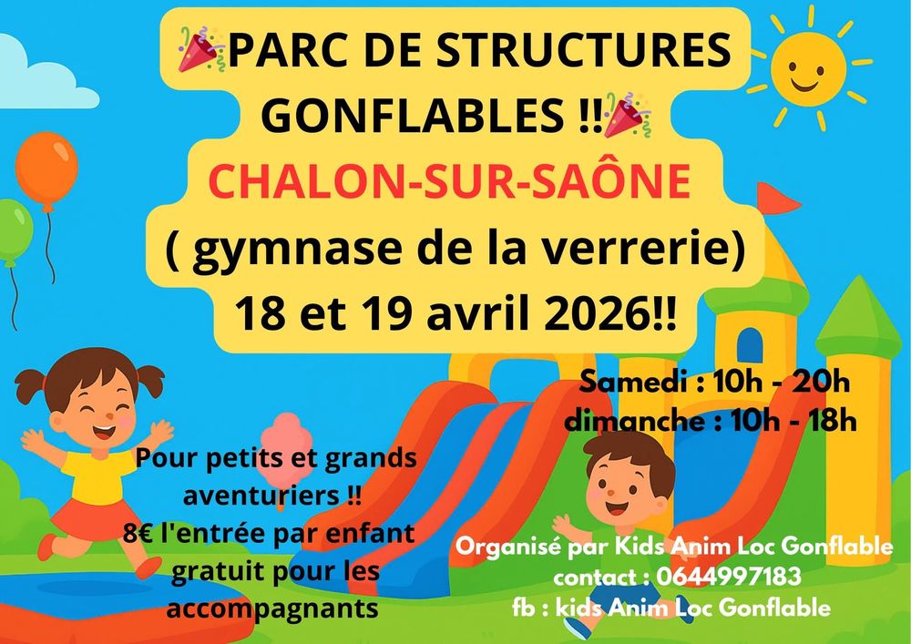 parc de structures gonflables. 0 Chalon-sur-Sa�ne (71)