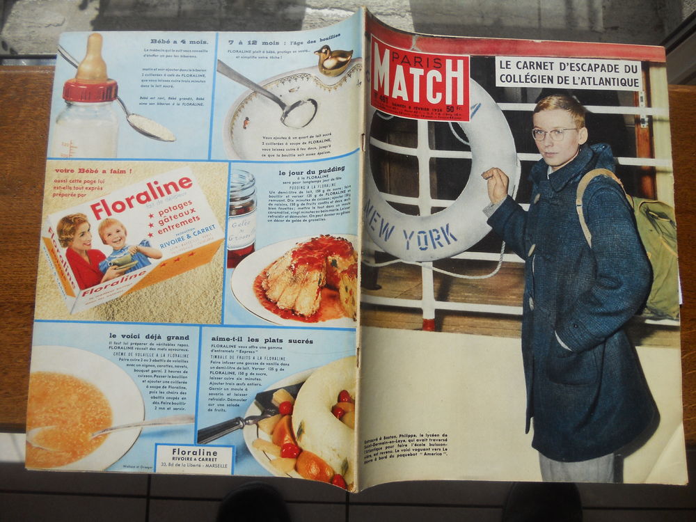 PARIS MATCH LE CARNET D'ESCAPADE DU COLL�GIEN 1958 3 Tours (37)