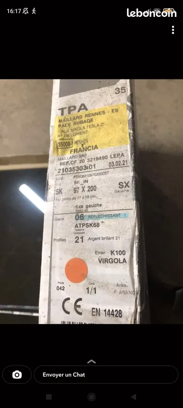 Paroie de douche effet fum� miroir 250 Pac� (35)