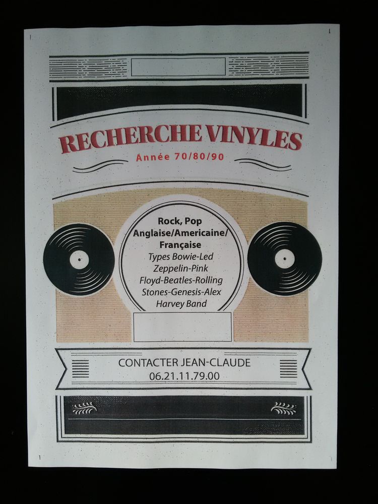 Particulier recherche vinyles 0 Saint-Maixent-l'�cole (79)