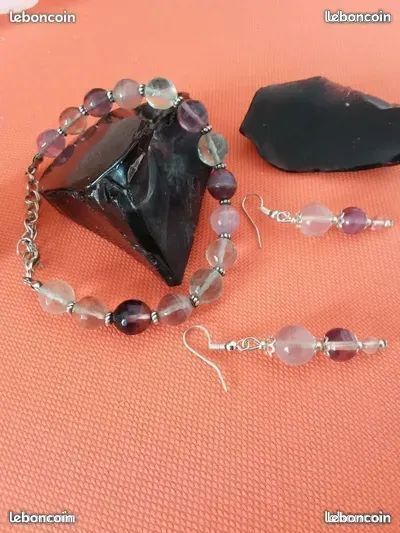 Parure bracelet et B.O en fluorine 10 Pont-du-Ch�teau (63)