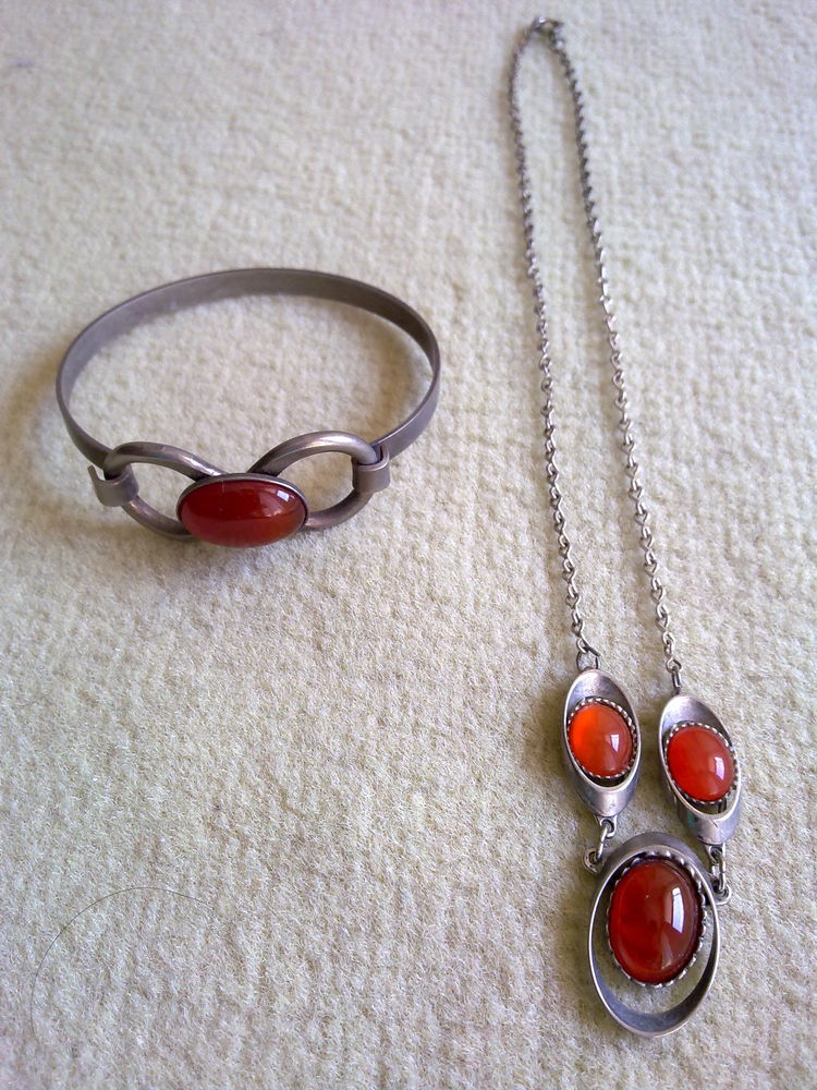 Parure cornaline m�tal ann�es 70 50 Clichy (92)