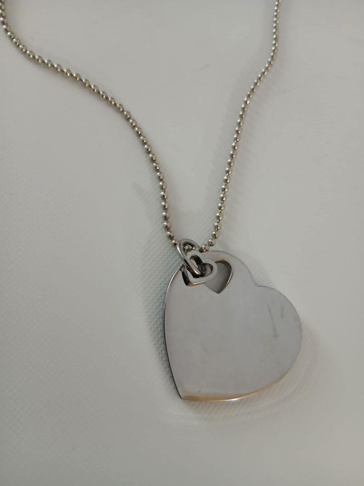 Parure jolie m�daille  deux c?urs enlac�s N�1402 10 Beaune (21)