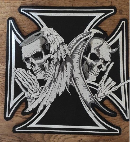 Patch dorsal thermocollant Croix de Malte ange et d�mon 17 Sardieu (38)