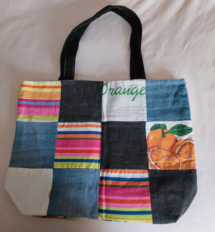 Sac patchwork en jean et tissu fait main 10 Riedisheim (68)