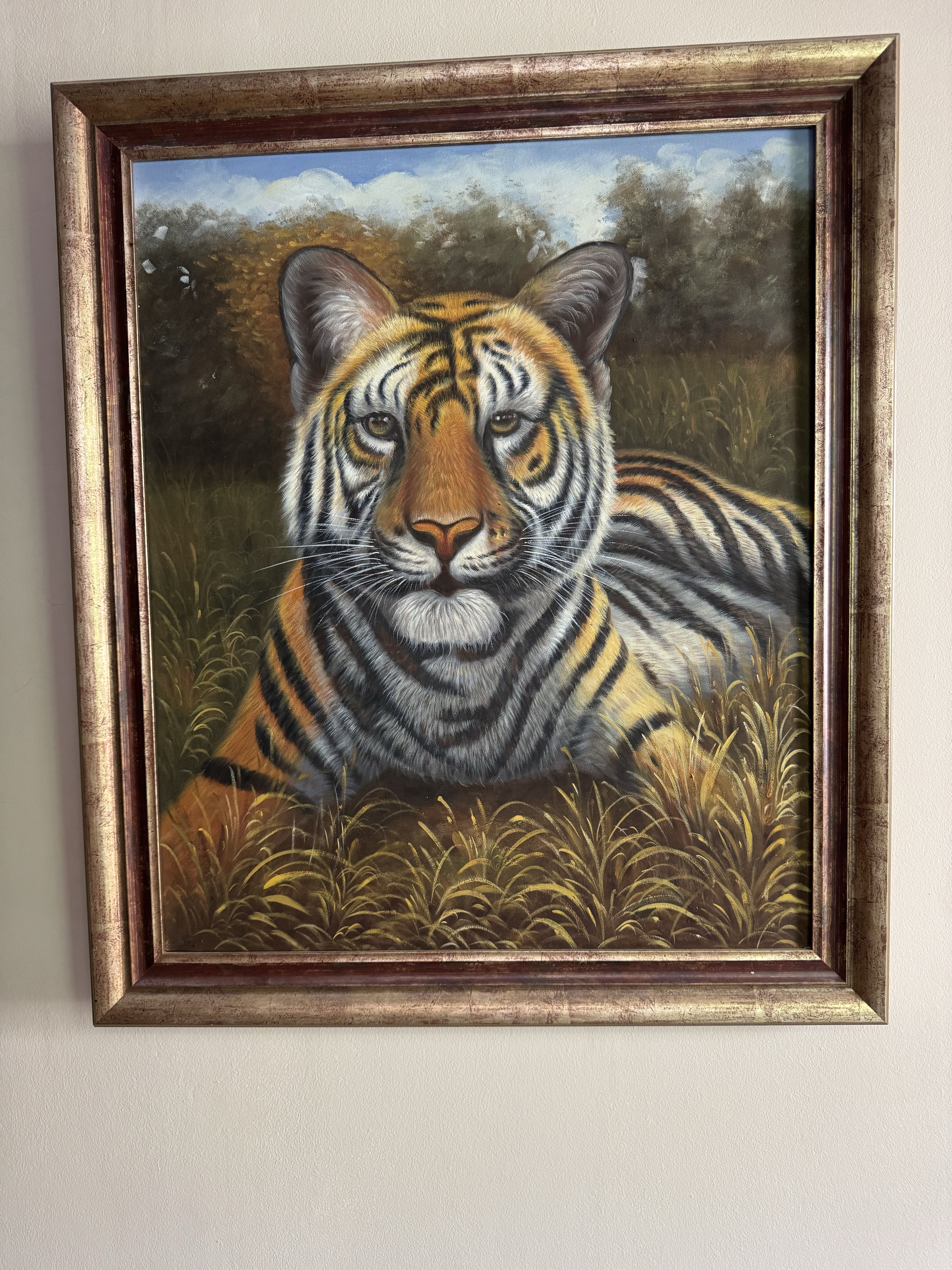 peinture  animali�re tigre 150 Grimaud (83)