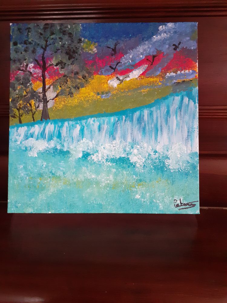 peinture  cascade  30 La Romagne (49)