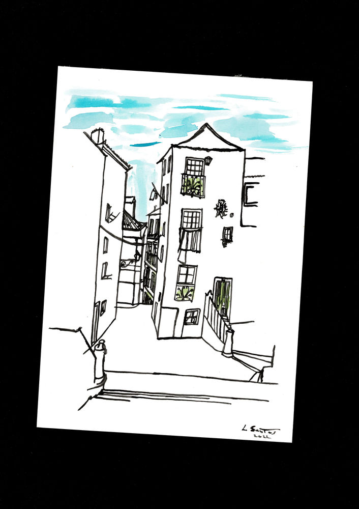 A4 Peinture Contemporain D�corative - Alfama Lisboa 7 Portugal