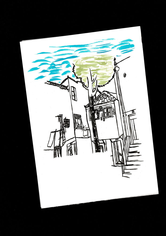 A4 Peinture Contemporain D�corative - Rues Alfama Portugal 7 Portugal