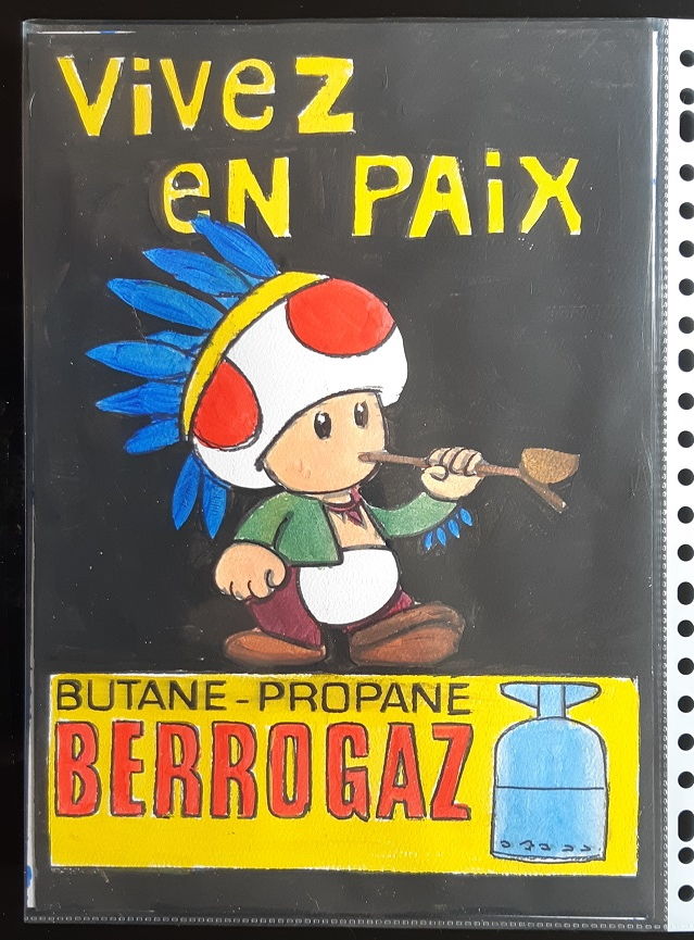 bl peinture - d�tournement - berrogaz et toad mario - sur pa 4 Foug�res (35)