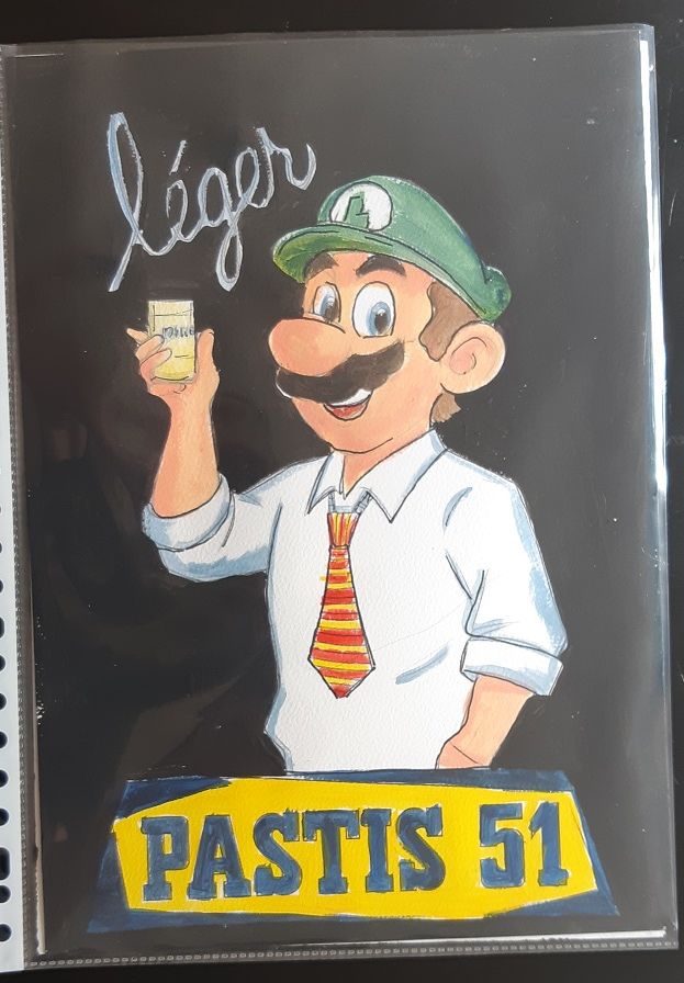 bl peinture - d�tournement - pastis 51 et luigi mario - sur 4 Foug�res (35)