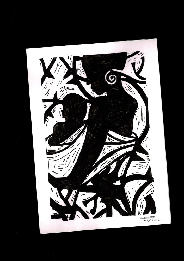 A4 Peinture Ethnique Contemporain D�corative (Ref. XV) 6 Portugal