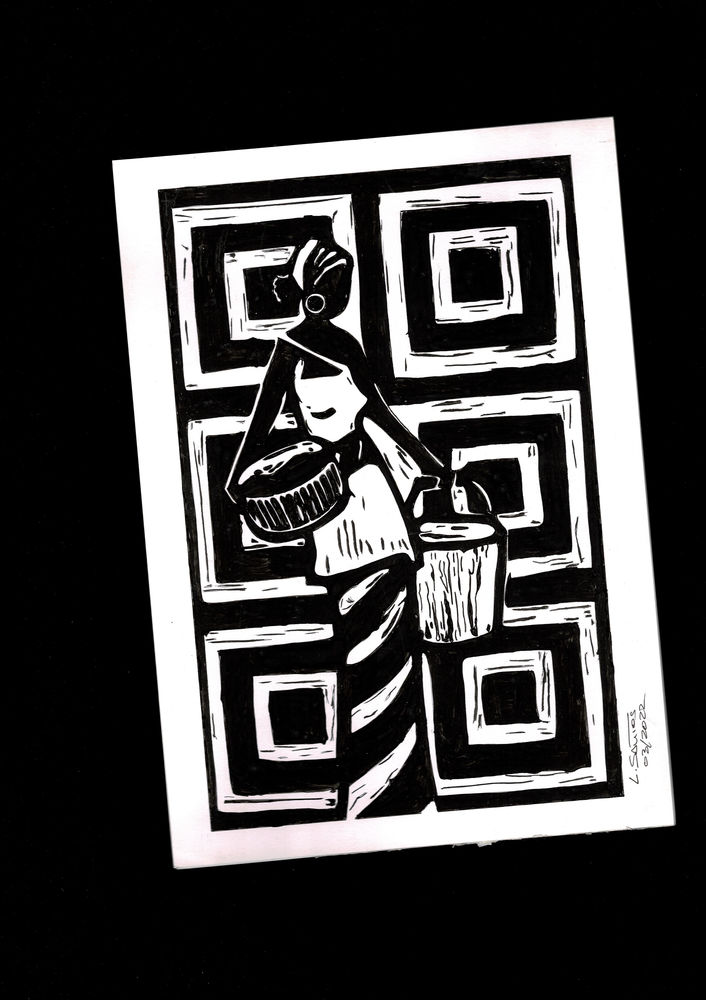 A4 Peinture Ethnique Contemporain D�corative (Ref. I) 6 Portugal