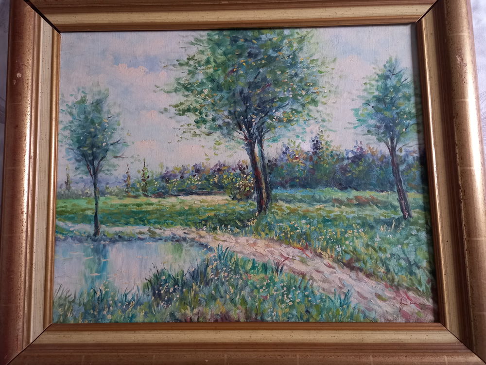 Peinture huile paysage 50 Saint-Fran�ois (97)