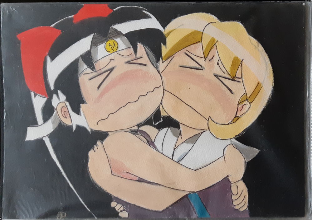 bl - peinture - La l�gende de Shinobu - sur papier aquarelle 4 Foug�res (35)