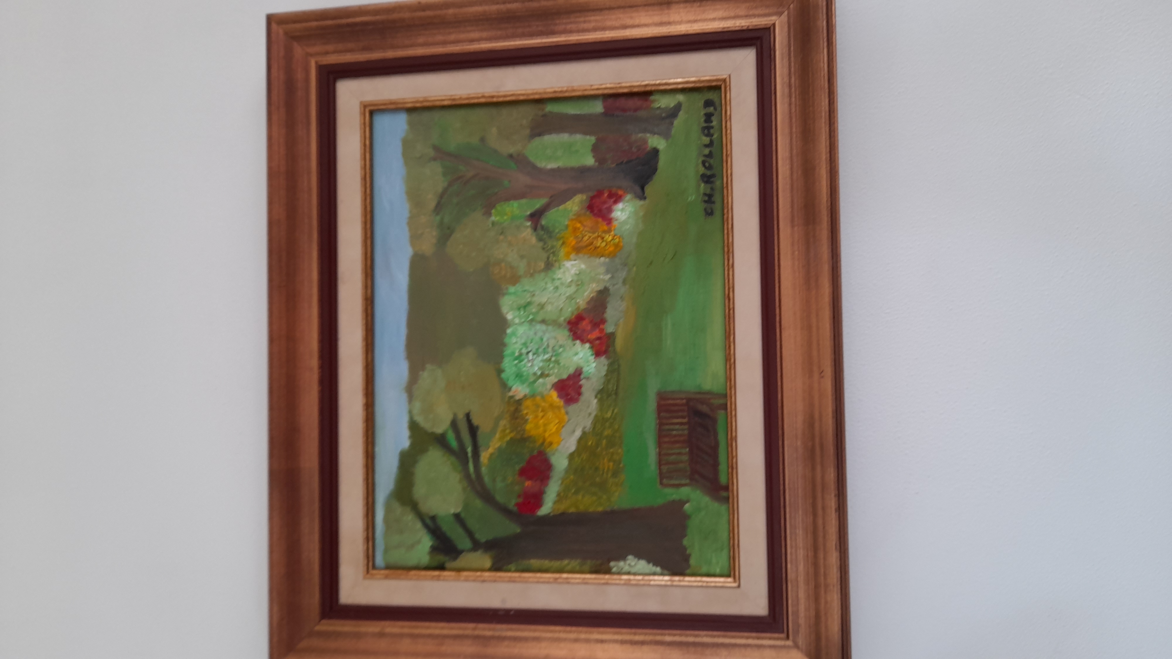 Peinture Paysage Parc Encadr�e peinture  � l huile 35 Ventabren (13)