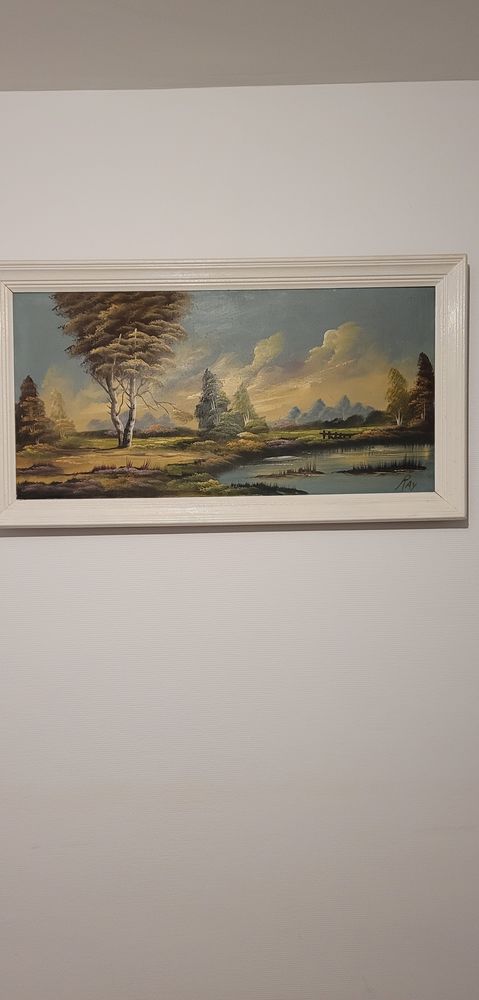 Peinture sign�e Ray avec le cadre 60 Mably (42)