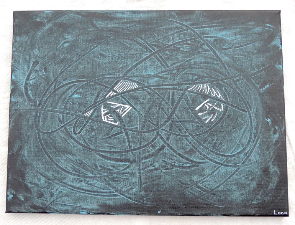 Peinture sur toile art abstrait 70 Vichy (03)