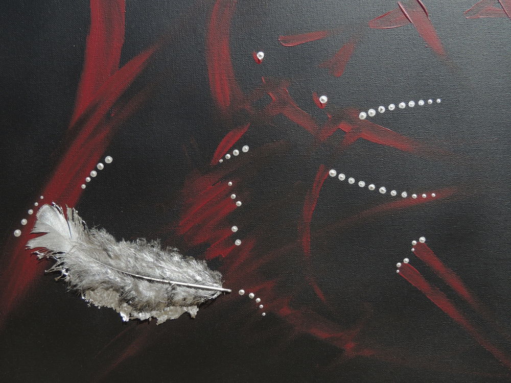 Peinture sur toile art abstrait 80 Vichy (03)