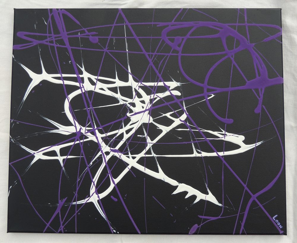 Peinture sur toile art abstrait 70 Vichy (03)