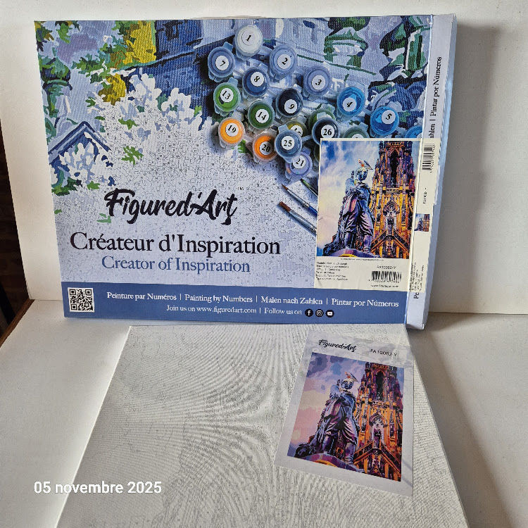 Peinture sur toile avec num�ros statue Edinburgh, et sa pein 20 Saumur (49)