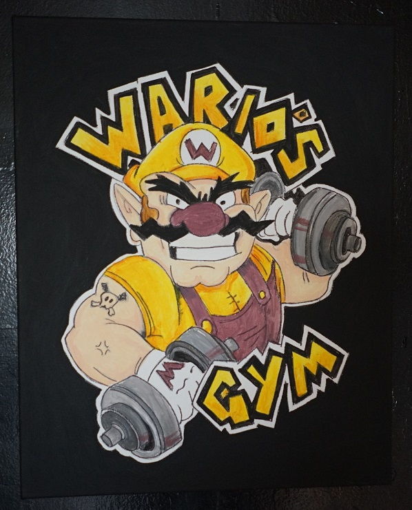 bl - peinture - wario's gym - sur chassis toil� - 40 x 50 cm 40 Foug�res (35)