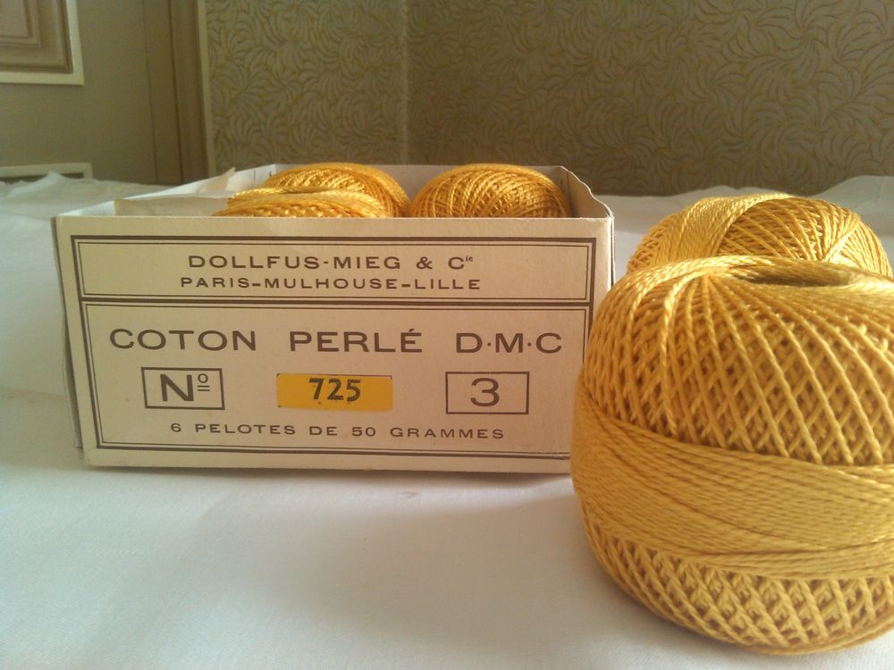Pelotes 50g de coton perl� DMC N�3 / Jaune bouton d'or n�725 25 Saint-Denis (93)