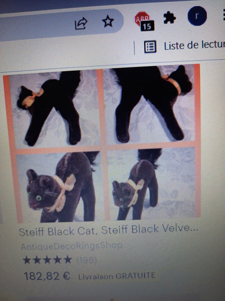 Peluche de Collection STEIFF Chat 40 Salses-le-Ch�teau (66)