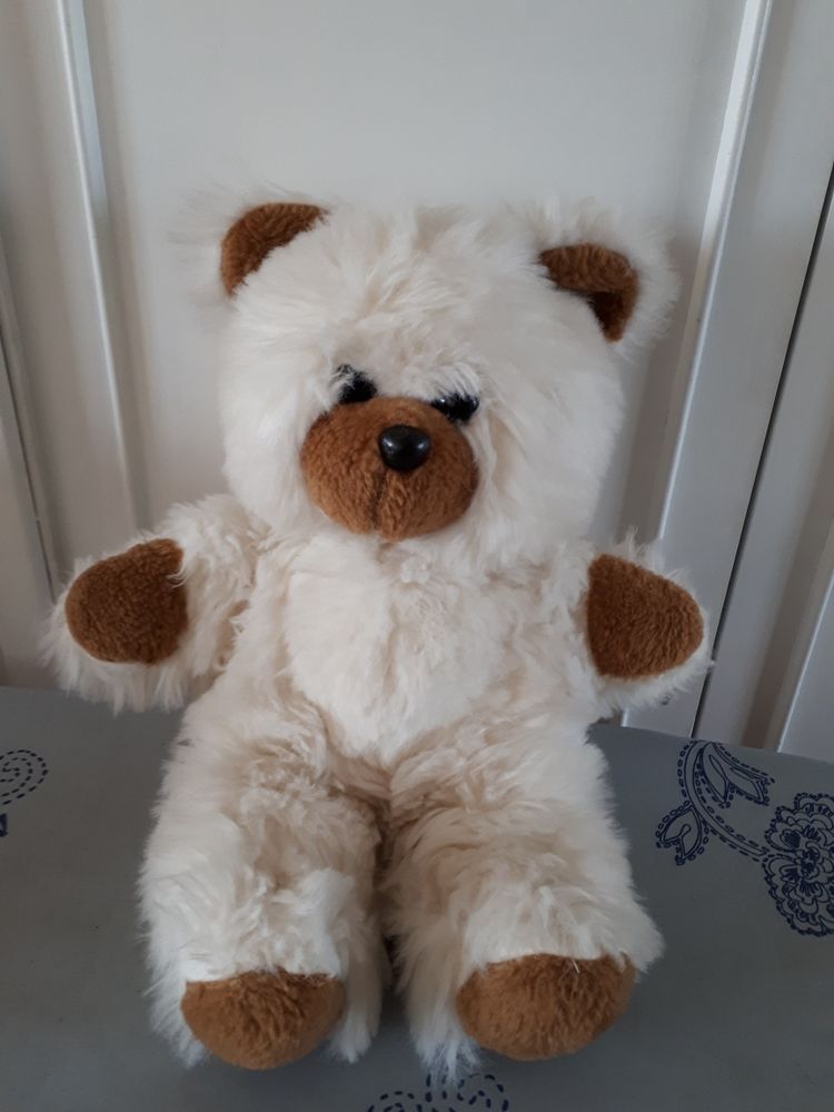 Peluche Ours blanc et caramel 42 cm - TBE 5 Villemomble (93)