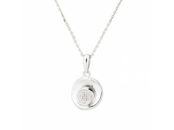 Pendentif en argent 925/1000 de forme ronde serti 45 Le Bouscat (33)