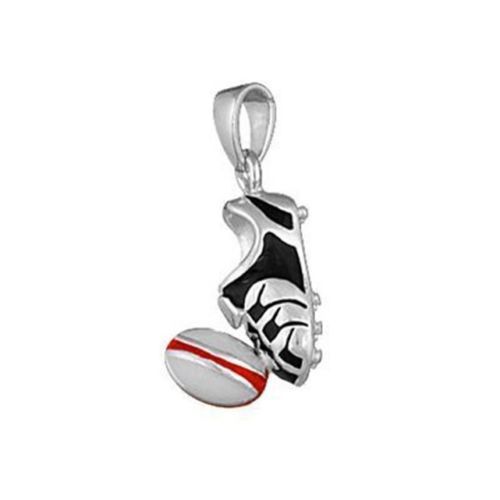 PENDENTIF ARGENT 925/���CHAUSSURE RUGBY 18 M�rignac (33)