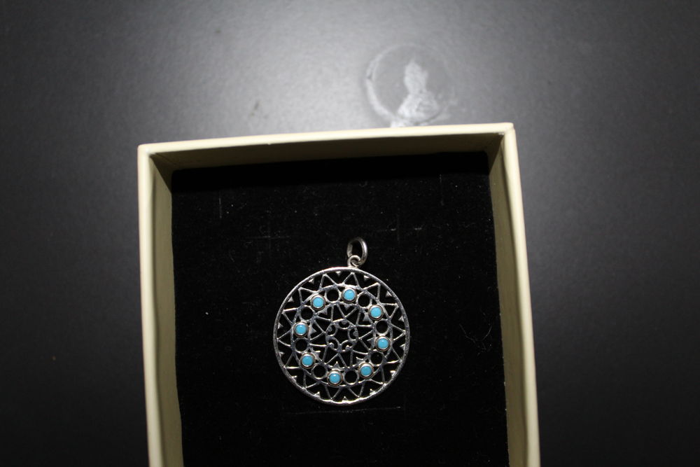 Pendentif argent /turquoise 18 Gaillac (81)