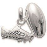PENDENTIF BALLON/CHAUSSURE ARGENT RUGBY 16 M�rignac (33)