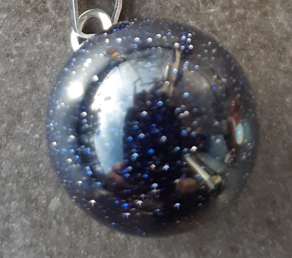 pendentif boule sph�re pierre bleue �toil�e 14 mm 4 La Seyne-sur-Mer (83)
