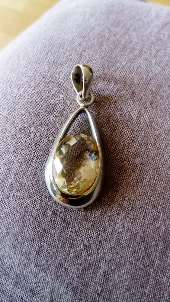 Pendentif citrine et argent 50 Toulouse (31)