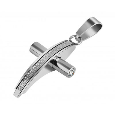 pendentif croix acier inoxydable Marie Perle 5 Lezoux (63)