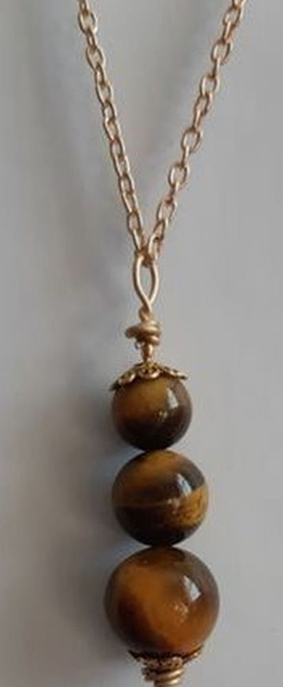 pendentif neuf de 3 pierres semi-pr�cieuse oeil de tigre 5 La Seyne-sur-Mer (83)