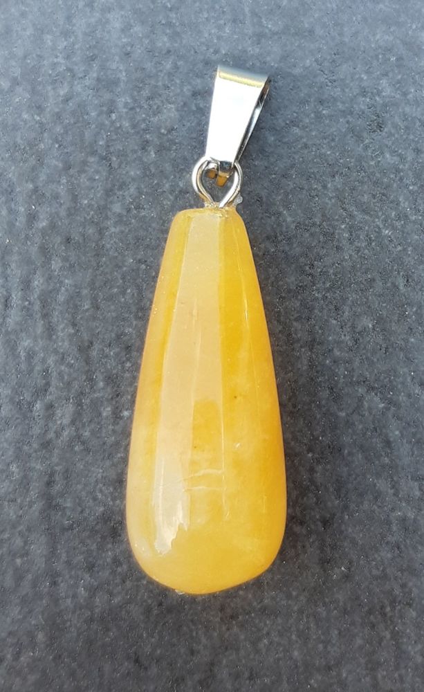 Pendentif pierre Calcite orange sur b�li�re en acier 4 La Seyne-sur-Mer (83)